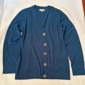 Tory Burch Blue Cardigan Sweater